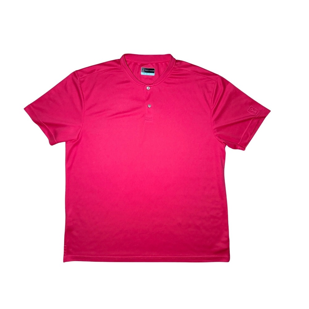 PGA Tour Golf Shirt Mens XXL Pink Short Sleeve Performance Polo